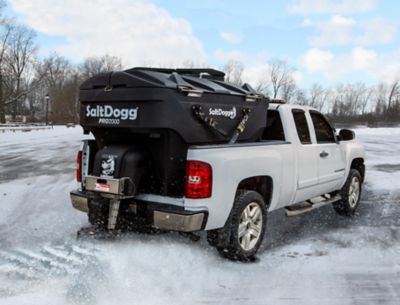 Image showing 9 th Buyers Products SaltDogg 2 Cubic Yard Pro Series Electric Poly Hopper Spreader with Conveyor Chain