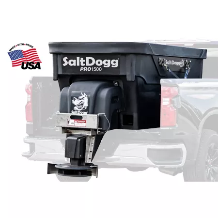 Buyers Products 1.5 cu yd SaltDogg Pro Series Electric Poly Hopper Spreader with Auger Tailgate Spreaders