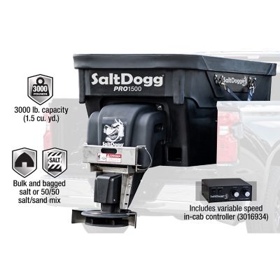 Image showing  1.5 cu. yd. SaltDogg Pro Series Electric Poly Hopper Spreader with Auger