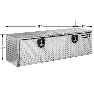 Image showing  24 in. x 24 in. x 48 in. Diamond Tread Aluminum Underbody Truck Box