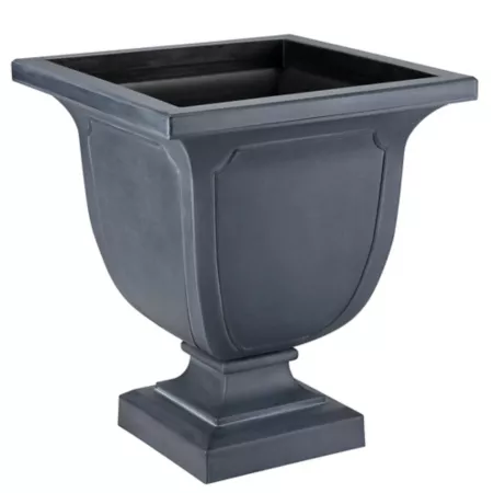 Red Shed Square Plastic Planter 61 lb Black Planters