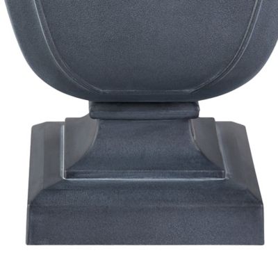 Image showing  61 lb. Plastic Square Planter, 18 in., Black