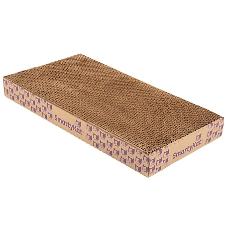 SmartyKat Super Scratcher+ Double Wide with Catnip Infusion Technology Corrugate Cat Scratch Pad, Reversible