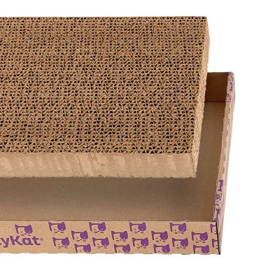 Image showing  Super Scratcher+ Double Wide with Catnip Infusion Technology Corrugate Cat Scratch Pad, Reversible, 18 in.