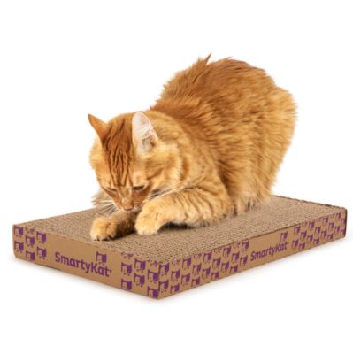 Image showing 6 th SmartyKat Super Scratcher+ Double Wide with Catnip Infusion Technology Corrugate Cat Scratch Pad, Reversible, 18 in.