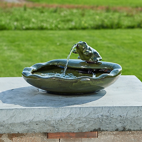 Smart Solar Ceramic Frog Solar Fountain, 22300R01