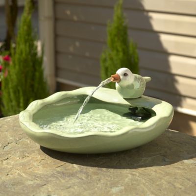 Image showing  7.09 in. Outdoor Ceramic Bird Solar Fountain, 21393R01