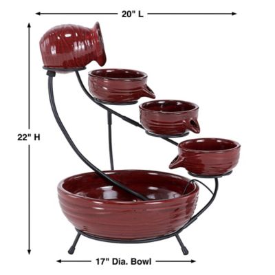 Image showing 2 th Smart Solar Ceramic Cascade - Lava, 23941R01