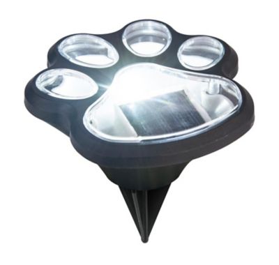 Image showing  3.89 in. Solar-Powered LED Paw Print Accent Lights, 6-Pack
