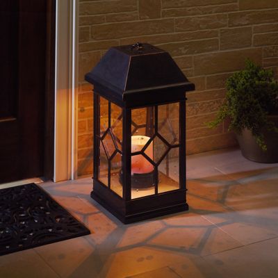 Image showing  San Felipe Estate 22 in. Solar Lantern - Bronze