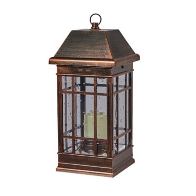 Smart Solar 15 in. Solar-Powered San Rafael II Lantern, Bronze