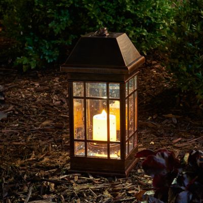 Image showing  15 in. Solar-Powered San Rafael II Lantern, Bronze
