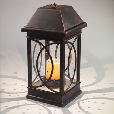 Image showing  22 in. Solar-Powered San Vicente Estate Lantern, Bronze