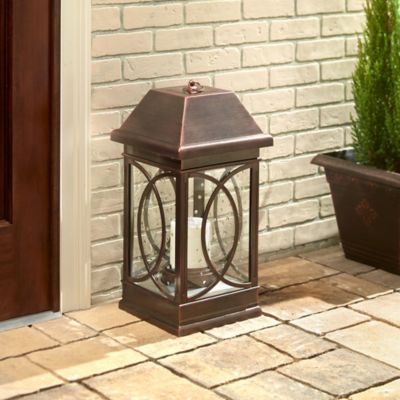 Image showing  22 in. Solar-Powered San Vicente Estate Lantern, Bronze