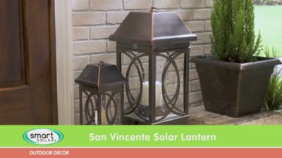 Image showing  22 in. Solar-Powered San Vicente Estate Lantern, Bronze