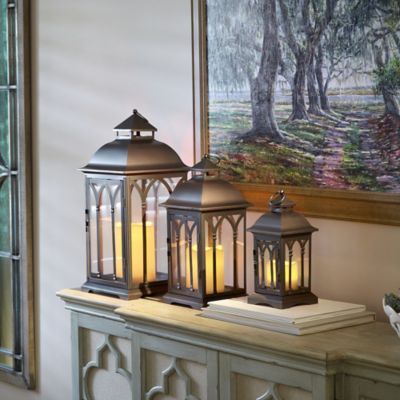 Image showing  Lombard Metal Lantern Set - Bronze