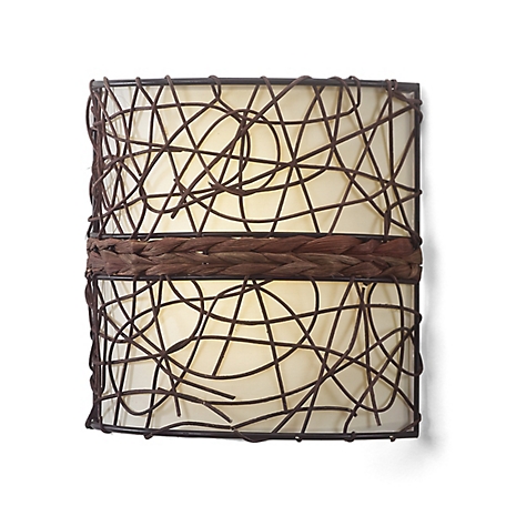 It's Exciting Lighting Catalina Barrel Sconce - White & Amber Flicker - Earth Collection