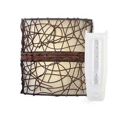 Image showing  Catalina Barrel Sconce - White & Amber Flicker - Earth Collection