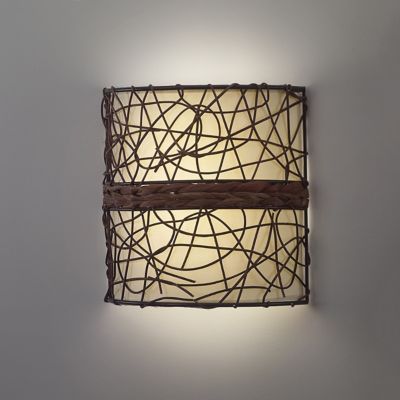 Image showing  Catalina Barrel Sconce - White & Amber Flicker - Earth Collection