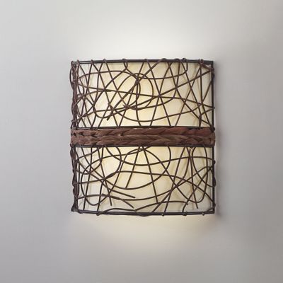 Image showing 6 th It's Exciting Lighting Catalina Barrel Sconce - White & Amber Flicker - Earth Collection