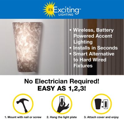 Image showing 7 th It's Exciting Lighting Catalina Barrel Sconce - White & Amber Flicker - Earth Collection