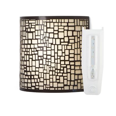 Image showing  London Barrel Sconce - White & Amber Flicker - Metal Work Collection