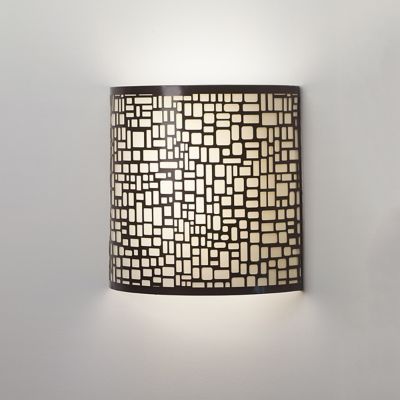 Image showing  London Barrel Sconce - White & Amber Flicker - Metal Work Collection