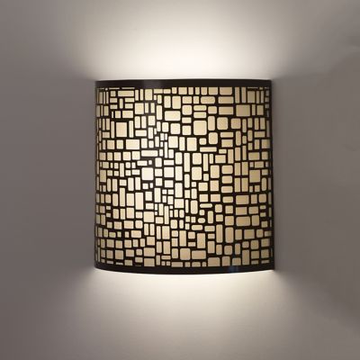 Image showing  London Barrel Sconce - White & Amber Flicker - Metal Work Collection