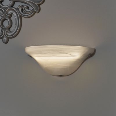 Image showing  Frosted Marble Glass Half Moon Sconce (Retail Box)