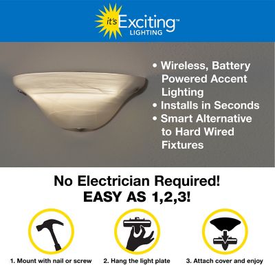 Image showing  Frosted Marble Glass Half Moon Sconce (Retail Box)