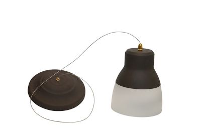 Image showing  Glass Pendant Light Bronze (Retail Box)