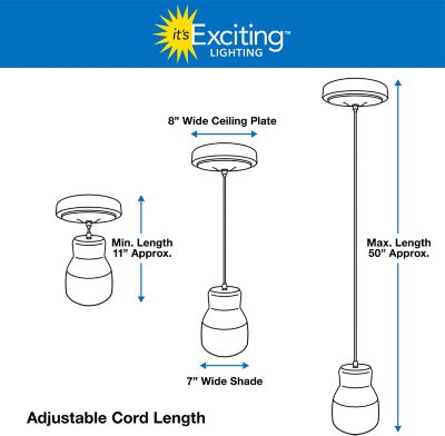 Image showing  Glass Pendant Light Bronze (Retail Box)