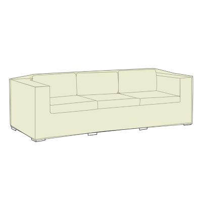 Image showing  Oversized 102 in. Sofa Cover - Khaki,