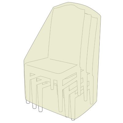 Image showing  48 in. High Stack Chair Cover - Khaki,