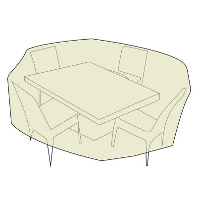 Image showing  96 in. Square Table Set Cover - Khaki,