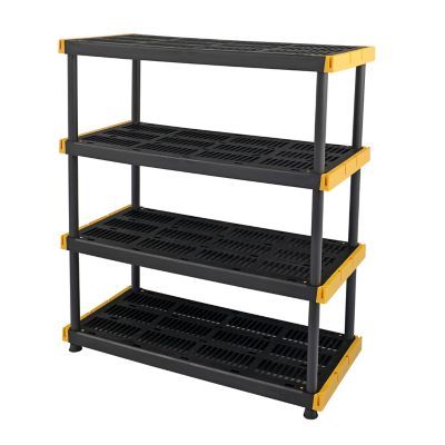 Tough Shelf 4-Tier 20 x 48 in. Heavy-Duty Ventilated Black & Yellow Shelf-200 lbs. per Shelf Capacity