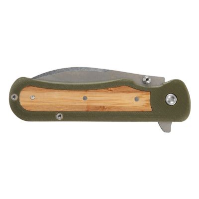 Image showing  Confidant Green Bamboo/Stonewash Plain Edge Drop Point Folding Knife