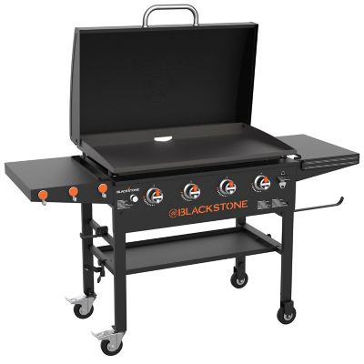 Blackstone 4-Burner Propane Gas Flat Top Griddle with Hood, 769 sq. in., Black