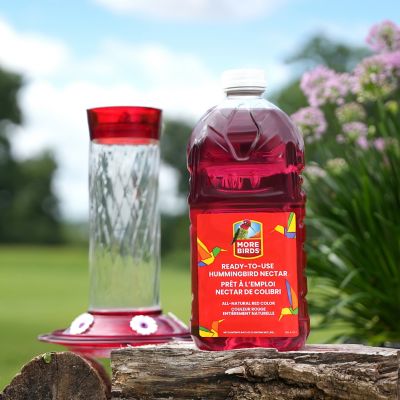 Image showing  Bird Health+ Ready-to-Use Hummingbird Nectar, 64 oz., Natural Red