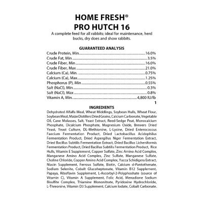 Image showing  Home Fresh Pro Hutch 16 Pelleted Rabbit Food, 25 lb. Bag
