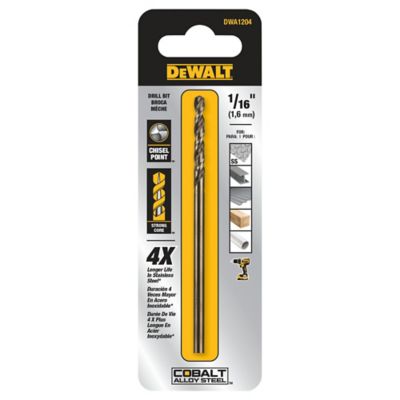 DeWALT DWA1204 1/16 in. Industrial Cobalt Drill Bit