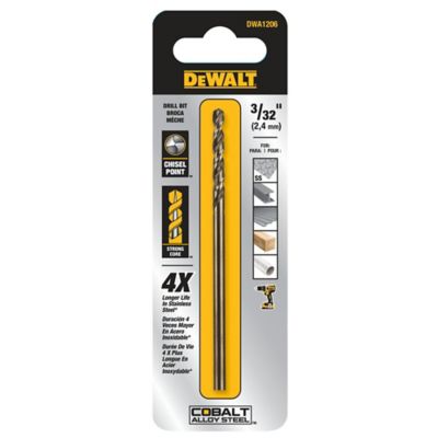 DeWALT DWA1206 3/32 in. Industrial Cobalt Drill Bit