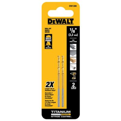 DeWALT 1/8 in. 135 Split Point Tip Titanium Drill Bit