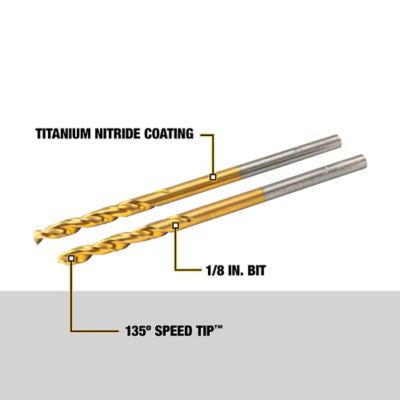 Image showing  1/8 in. 135 Split Point Tip Titanium Drill Bit