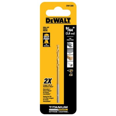 DeWALT 9/64 in. Split Point Tip Titanium Drill Bit, DW1309 G