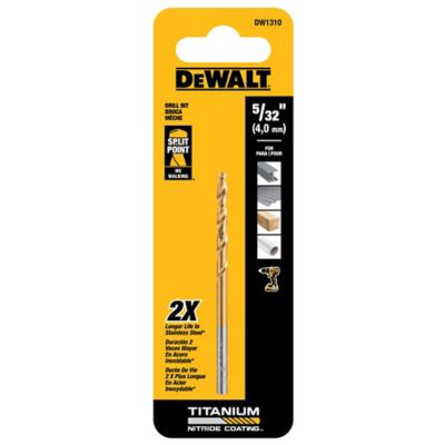DeWALT DW1310 G 5/32 in. 135 Split Point Tip Titanium Drill Bit