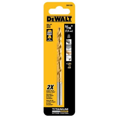 DeWALT 5/16 135 Split Point Tip Titanium Drill Bit