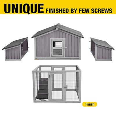 Image showing  Foldable Chicken Coop, 3 to 4 Chicken Capacity