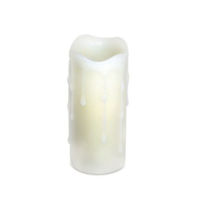 Melrose International LED Dripping Wax Pillar Candles (Set of 6)