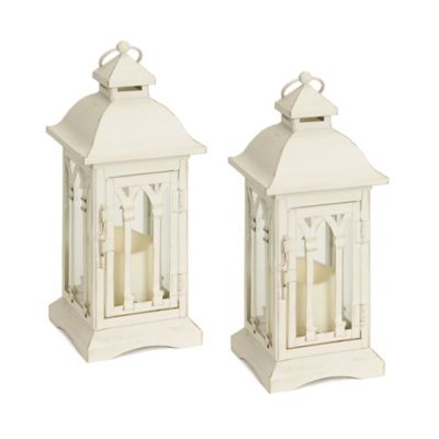 Melrose International Metal Lantern with LED Candle Set, 12.5 in., 2 pc.